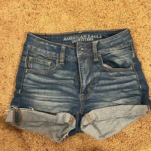 AE hi rise Super Stretch Denim Shorts